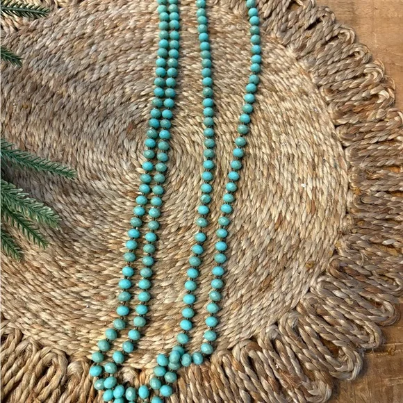 Turquoise Beaded Necklace - Picture 2 of 5